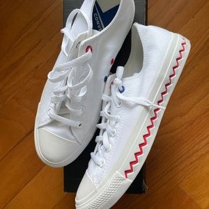 Converse White University Red/Blue Rush Sneakers